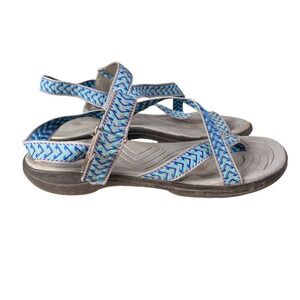 Airwalk Womens Blue Chevron Strappy Sport Sandals Hiking Walking Size 10 168724